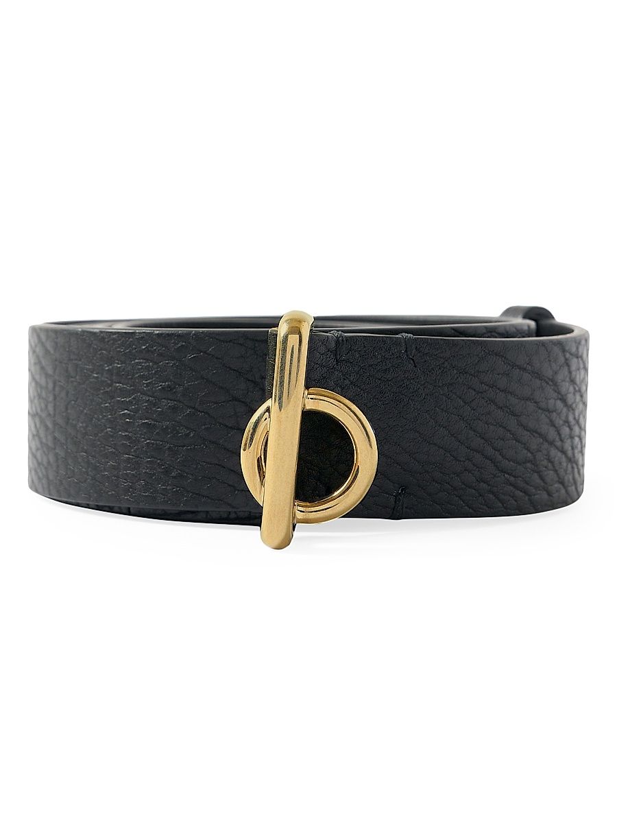 Women's Rocking Horse Leather Belt - Black - Size Small