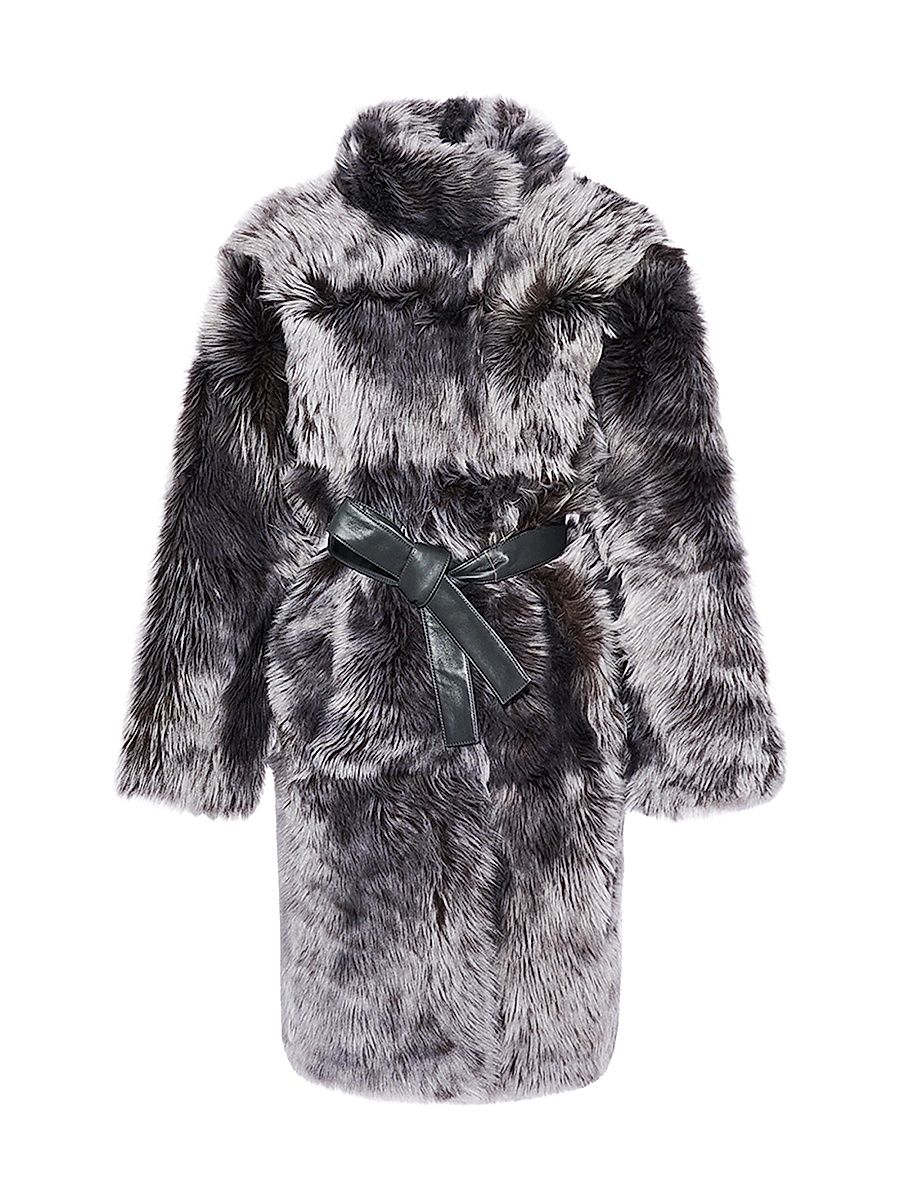 Women's Manteau Reversible Shearling Coat - Asphalte - Size 6