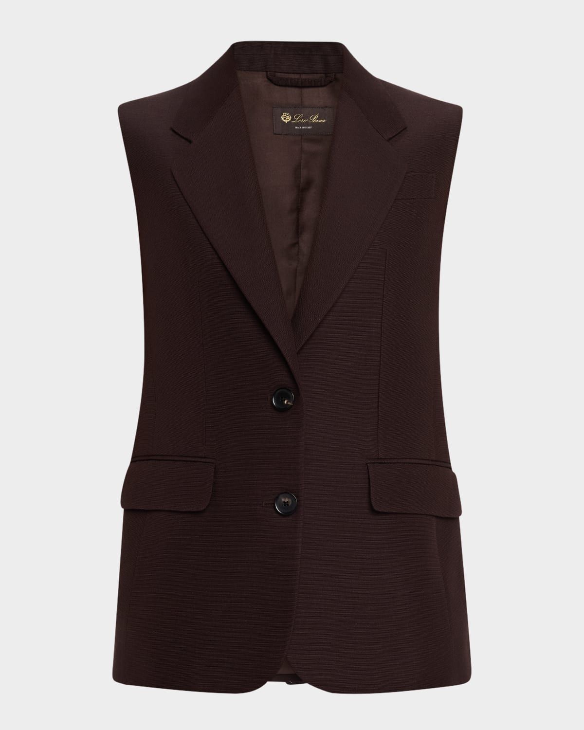 Cedric Textured Tussah Single-Breasted Vest