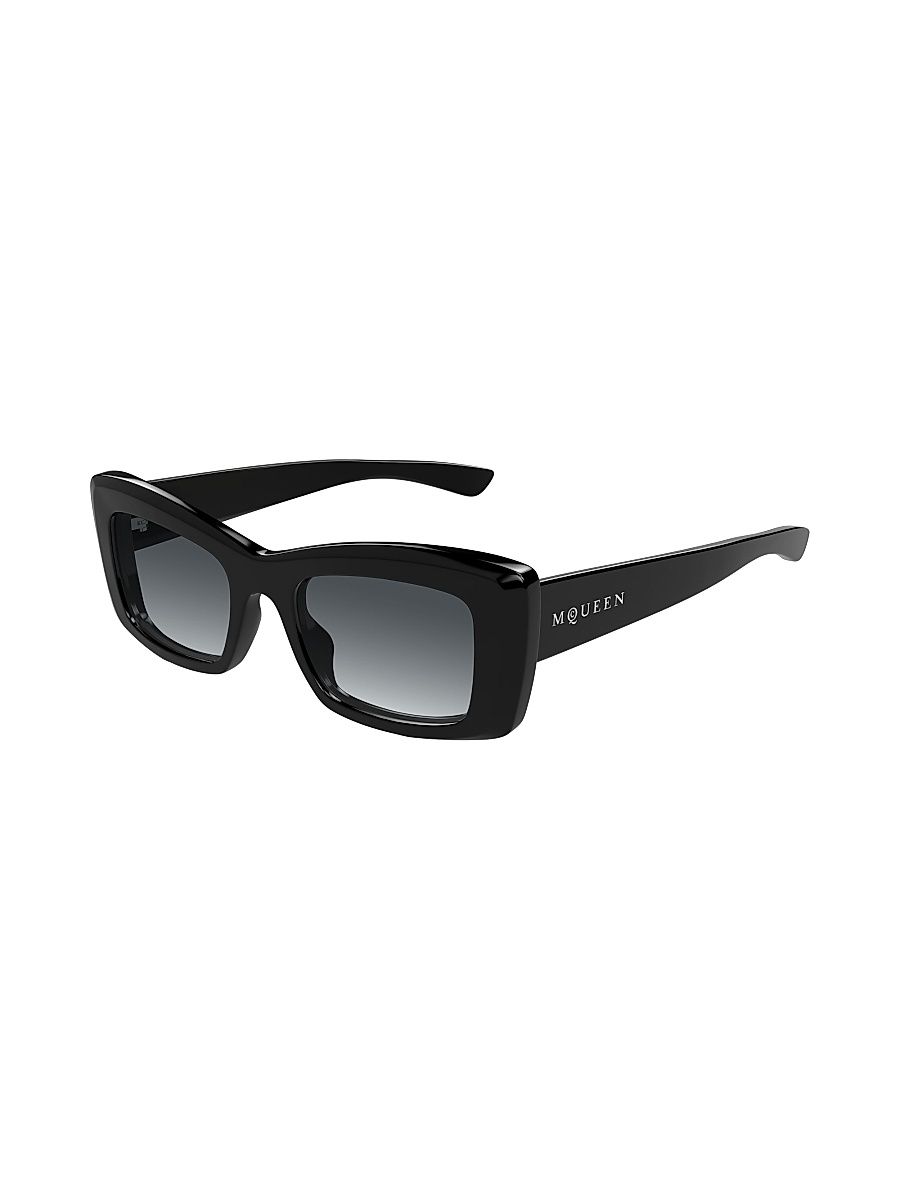 Women's 50MM Rectangular Sunglasses - Black