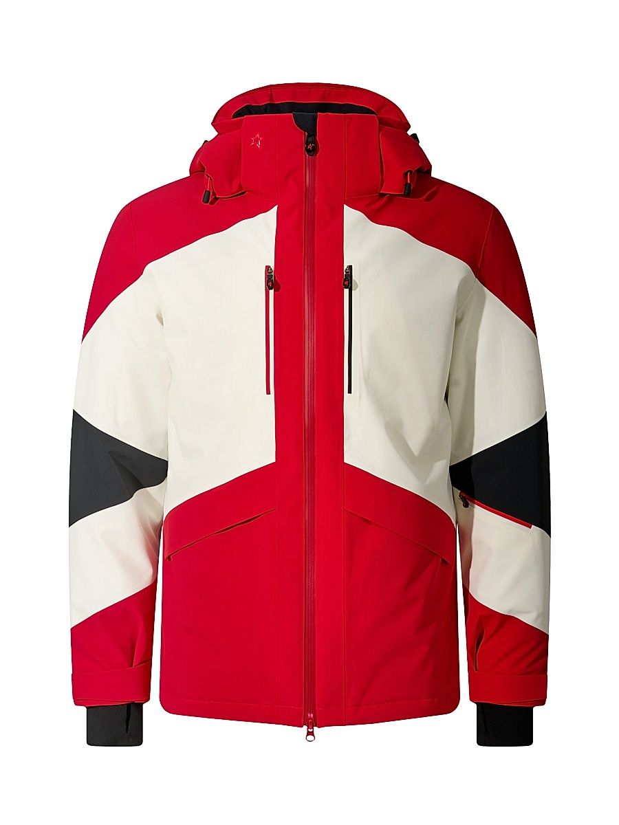 Men's Chamonix III Ski Jacket - Red White - Size XL