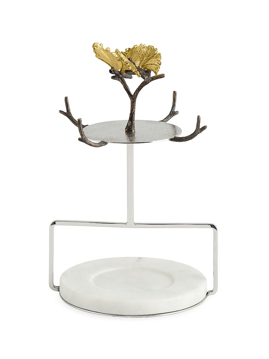 Butterfly Ginkgo 9-Piece Teacup, Saucer, & Stand Demi Set