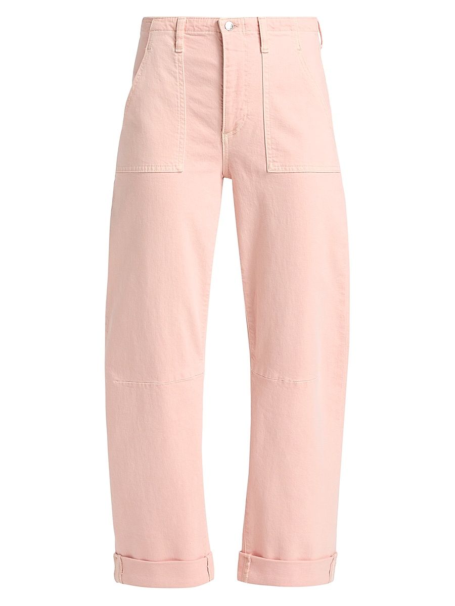 Women's Utility Soft Barrel Crop Jeans - Peachy - Size 31