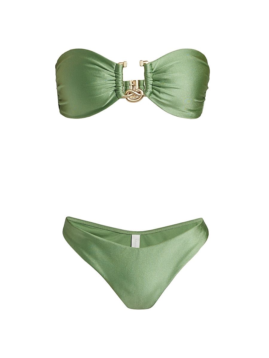 Women's Rhiannon Knot Trim Bikini - Sage - Size 8