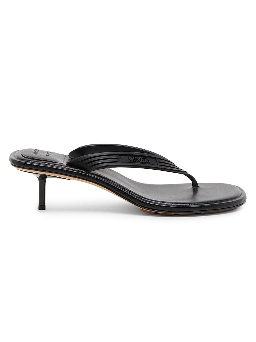 Women's Sampieri Kitten-Heel Sandals - Black - Size 6