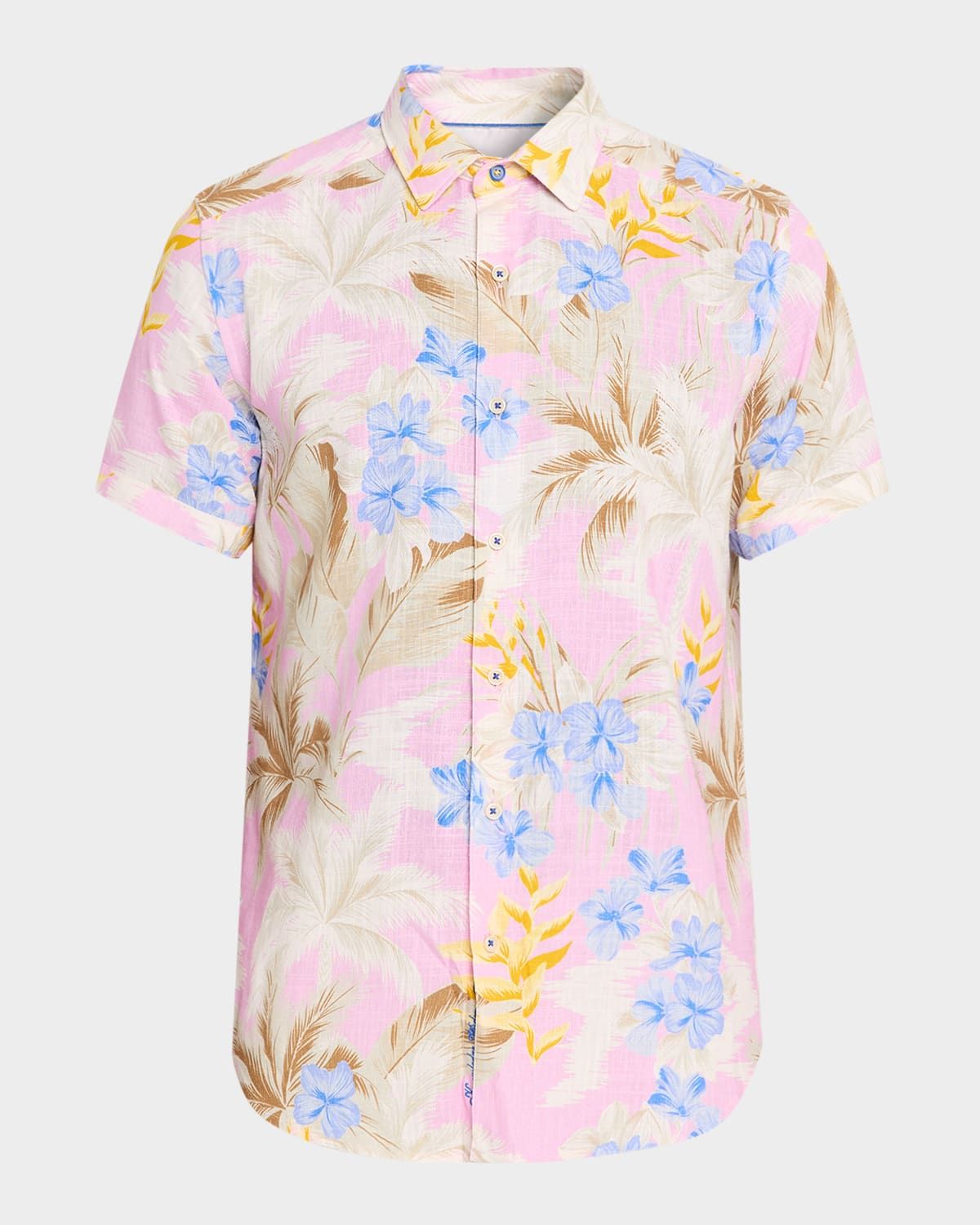 Men & apos;s Fletcher Viscose and Linen Short-Sleeve Shirt