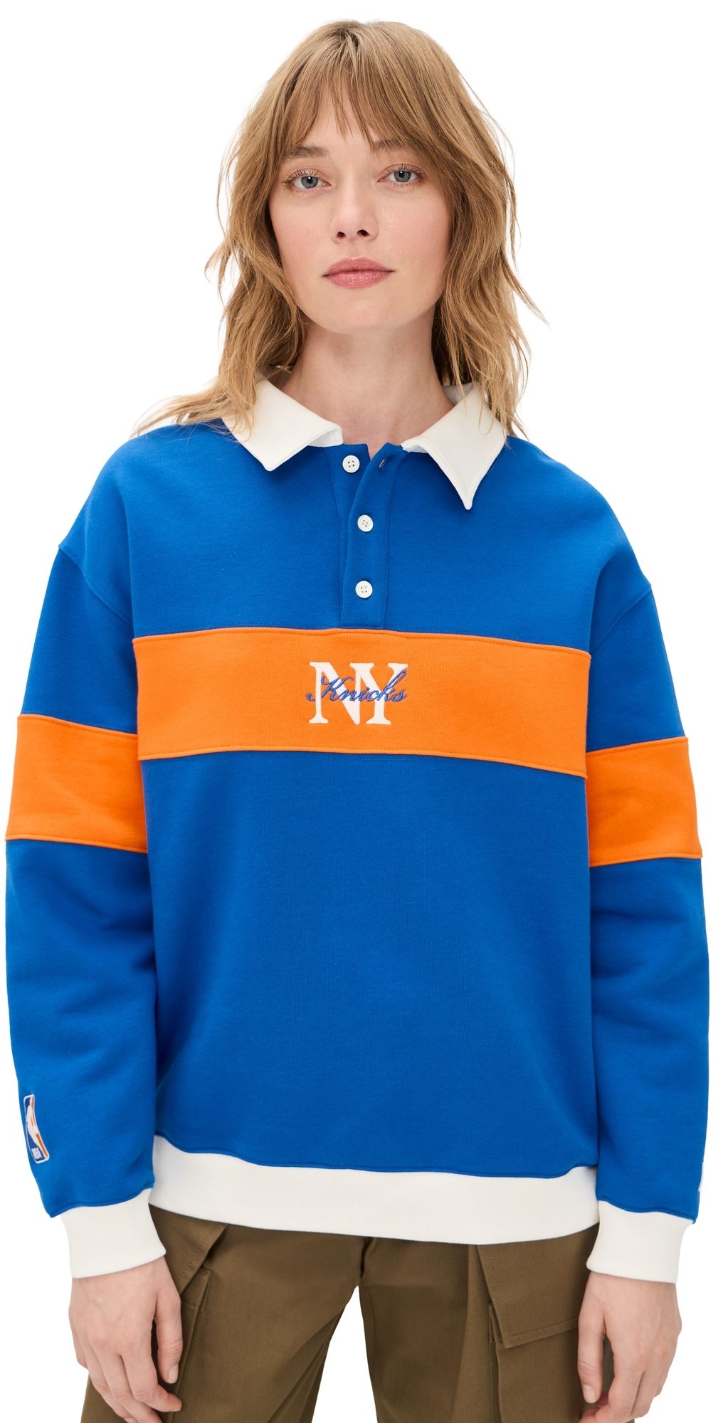 New York or Nowhere Knicks Rafters Polo Sweatshirt Royal Blue L