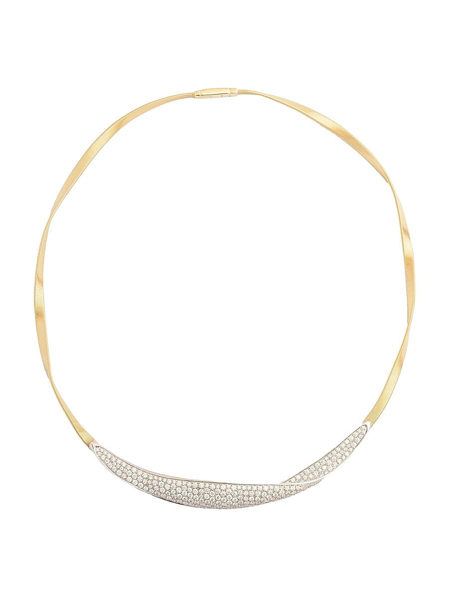 Women's Marrakech 18K Yellow & White Gold & 3.39 TCW Diamond Necklace - Yellow Gold