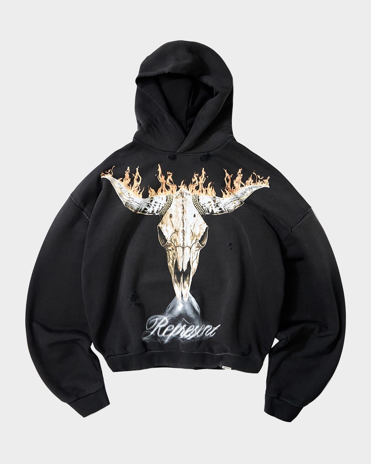 Men & apos;s British Cowboys Distressed Hoodie