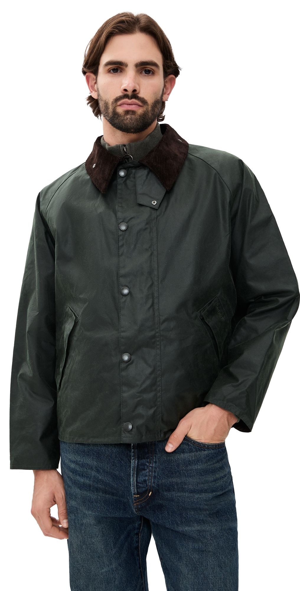 Barbour Transport Wax Jacket Sage 44