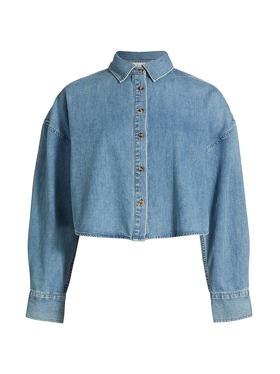 Women's Boyfriend Denim Crop Shirt - Goa - Size XL