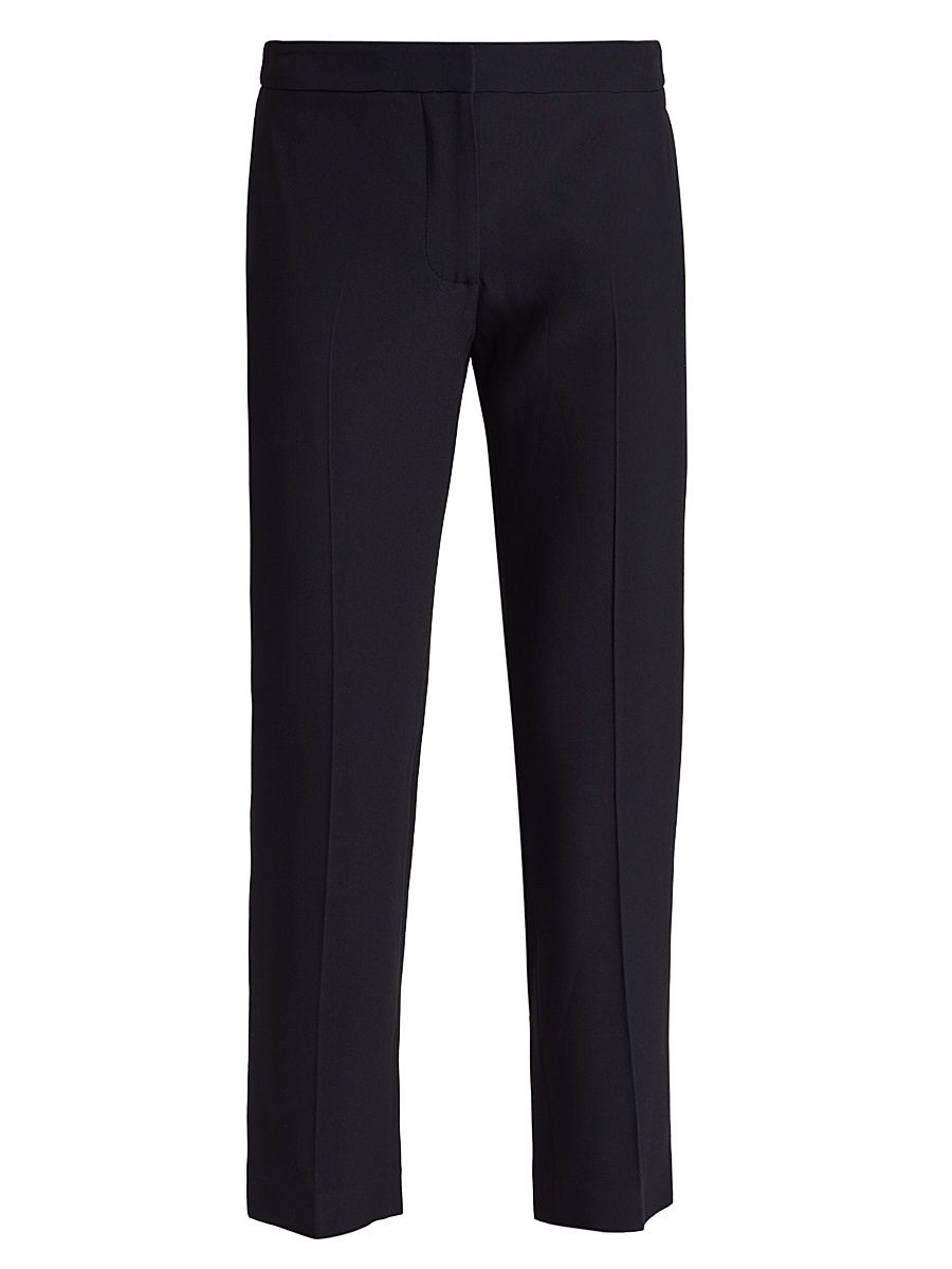Women's Leaf Crepe Cigarette Trousers - Black - Size 10