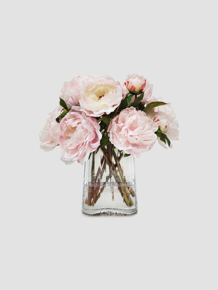 Winward Home Newness Artificial Peony Floral Arrangement - Light Pink