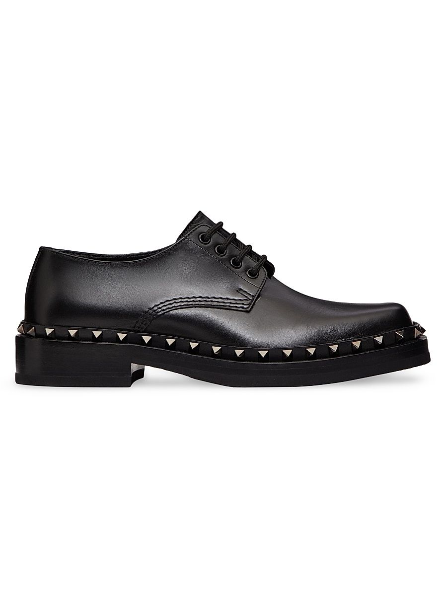 Men's Derby Rockstud Dress Shoes - Black - Size 10