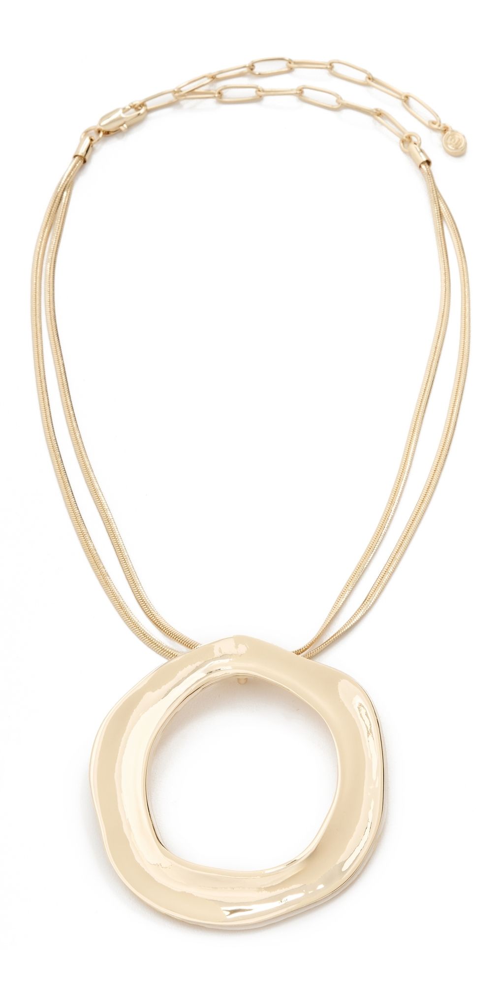 Ettika Round Pendant Necklace Gold One Size