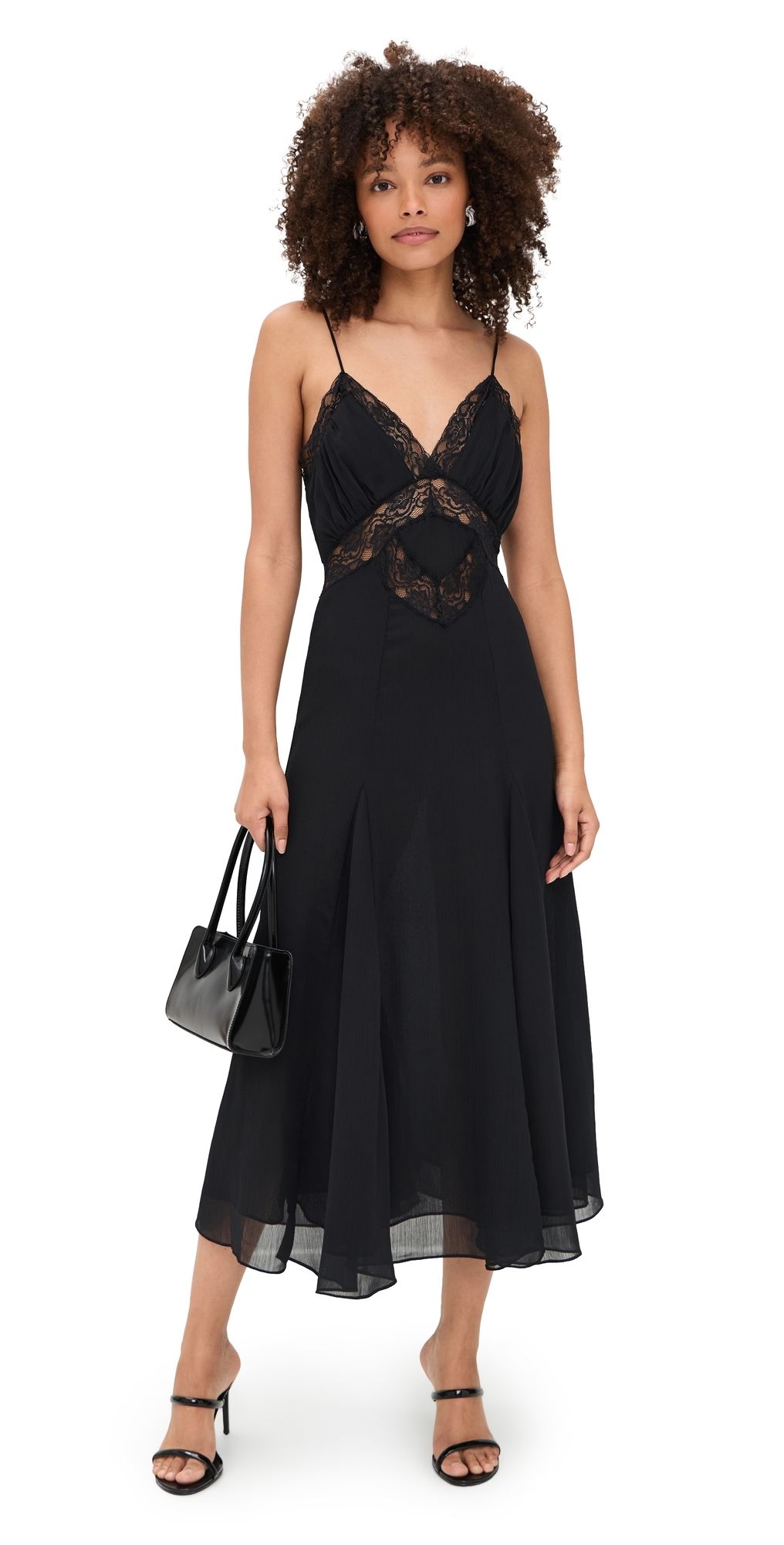 Lioness Harmony Midi Dress Obsidian S