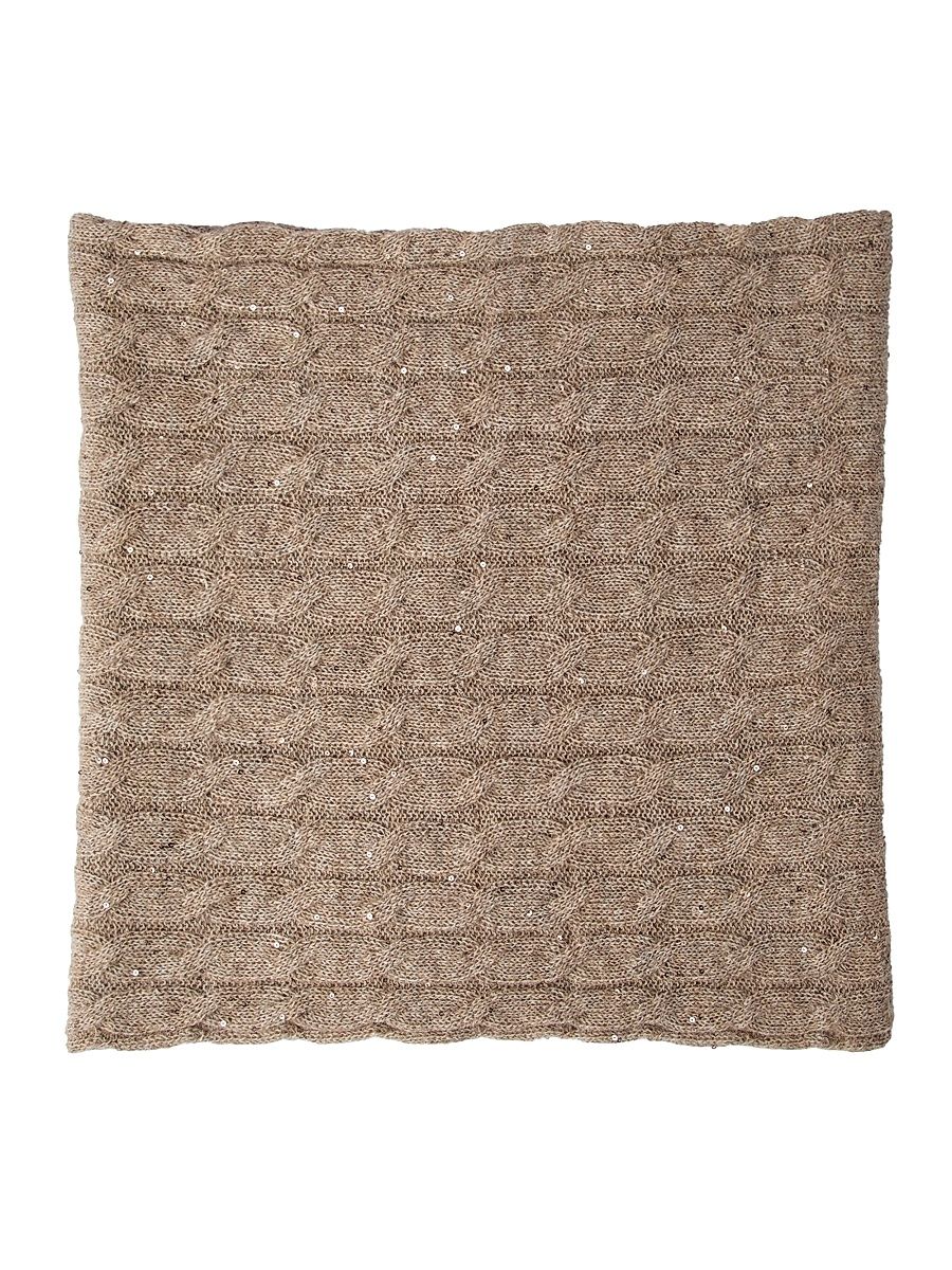 Women's Dazzling Mohair Knit Snood - Brown