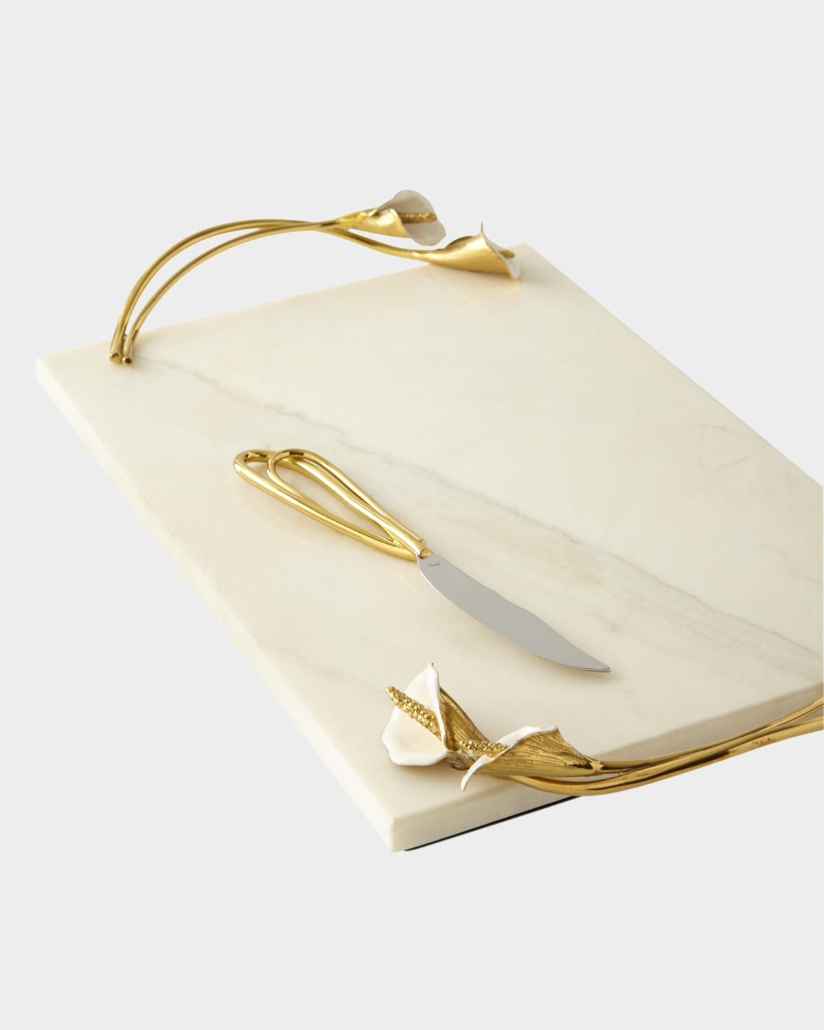 Calla Lily Cheese Board with Knife