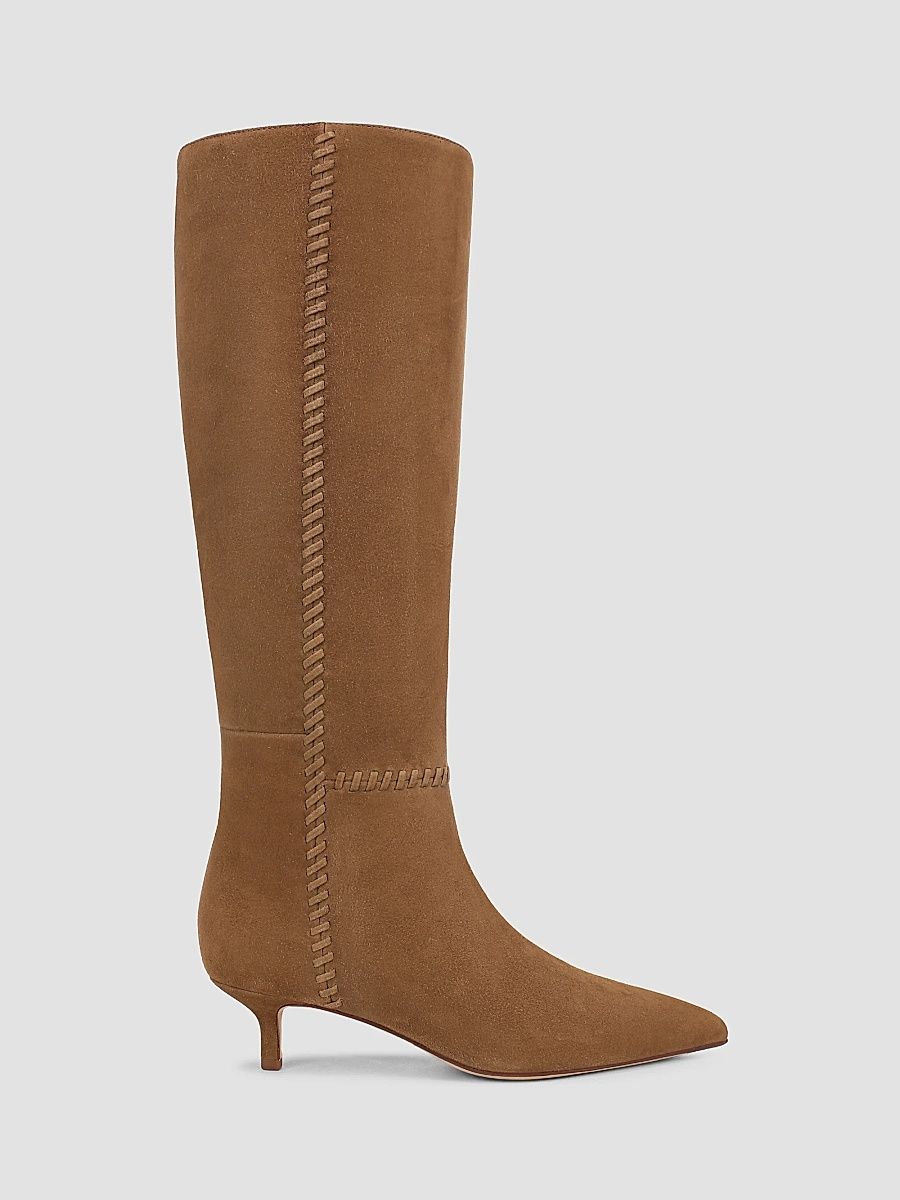 Veronica Beard Women's Lisa 45MM Suede Boots - Chestnut - Size 12