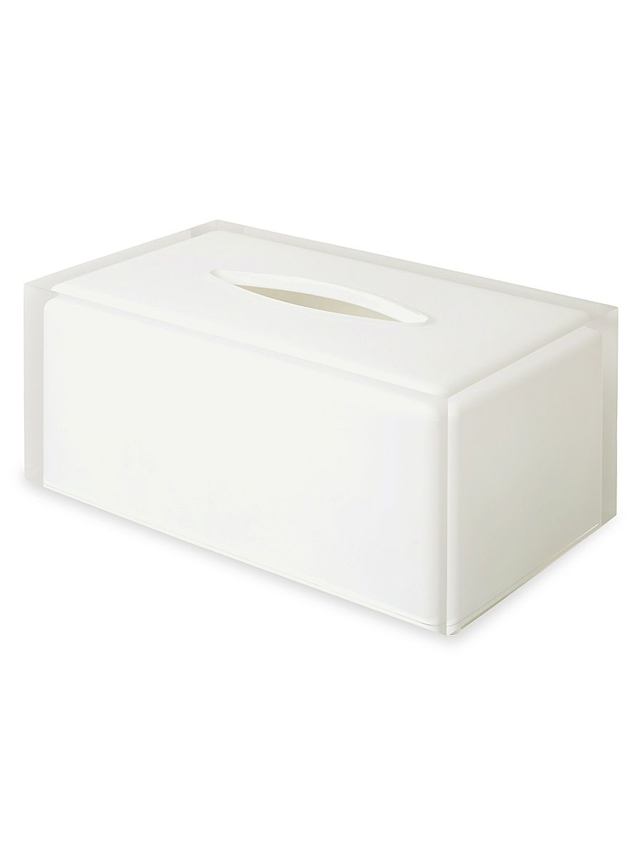 Hollywood Long Tissue Box - White