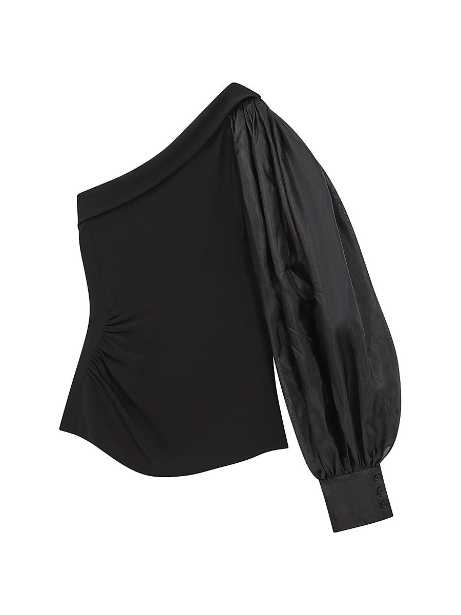 Women's Renee One-Shoulder Blouse - Black - Size 0