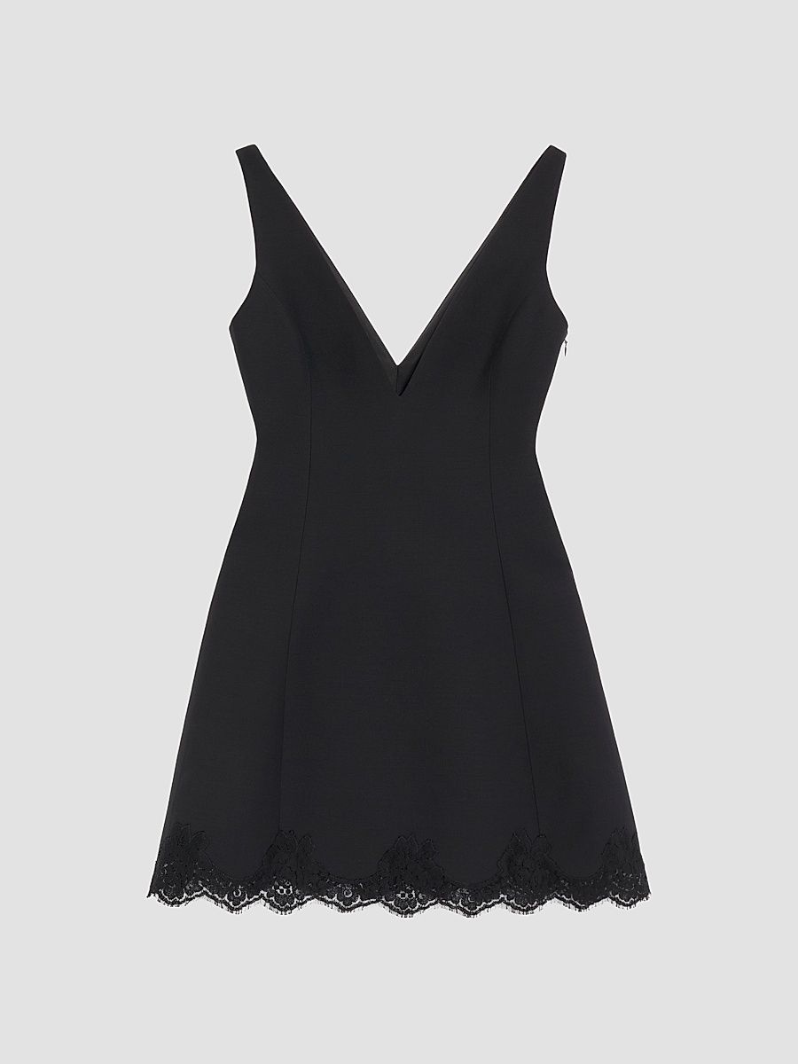 Women's Crepe Couture Short Dress - Black - Size 8