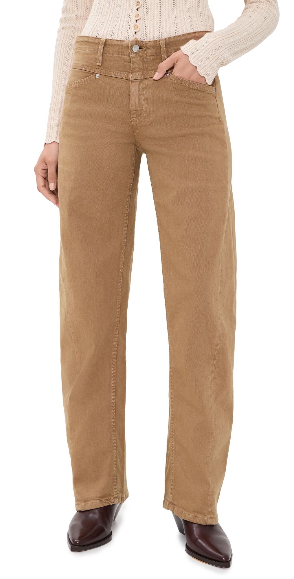 LE JEAN Selena Long Barrel Jeans Honey Brown 27