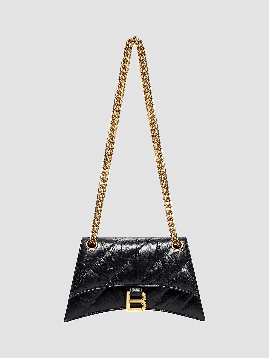 Balenciaga Women's Crush XS Quilted Chain Bag - Black