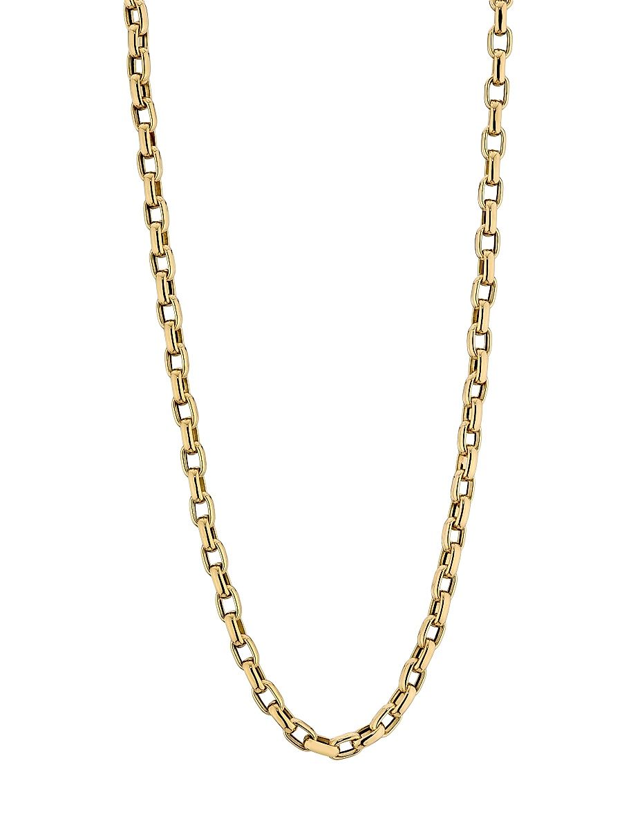 Women's Tiny Treasures 18K Yellow Gold Box Chain Necklace/17" - Yellow Gold