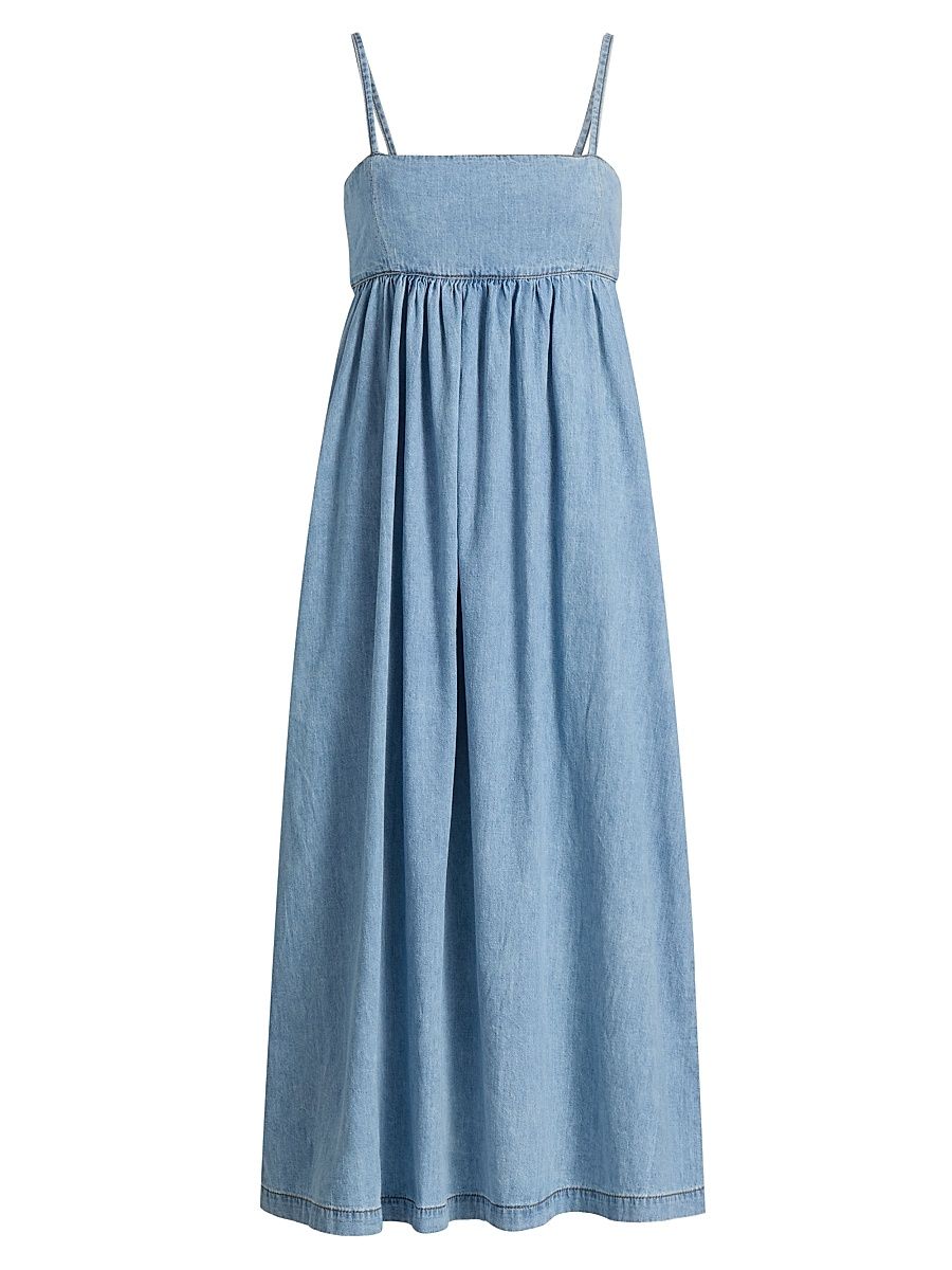 Women's Luigia Chambray Midi-Dress - Light Used Blue - Size Large