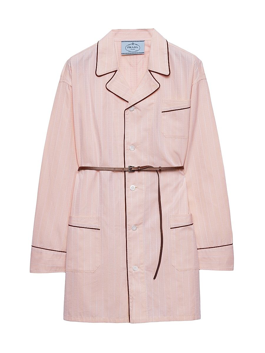 Women's Cotton Shirt Dress - Pink - Size 8
