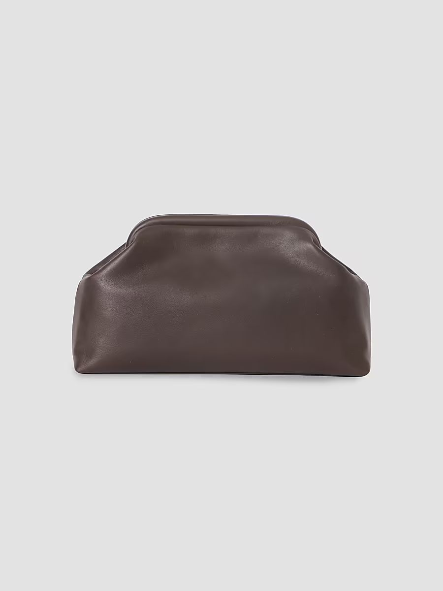 Women's Monet Leather Clutch - Chocolate