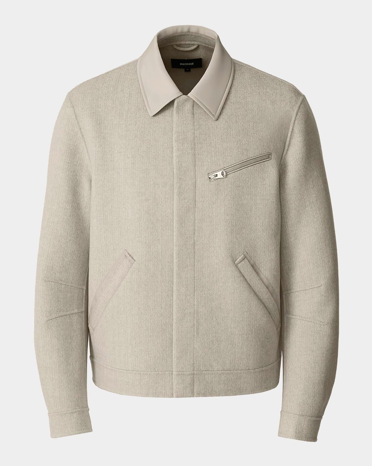 Men & apos;s Hayes Double-Face Herringbone Wool Shirt Jacket