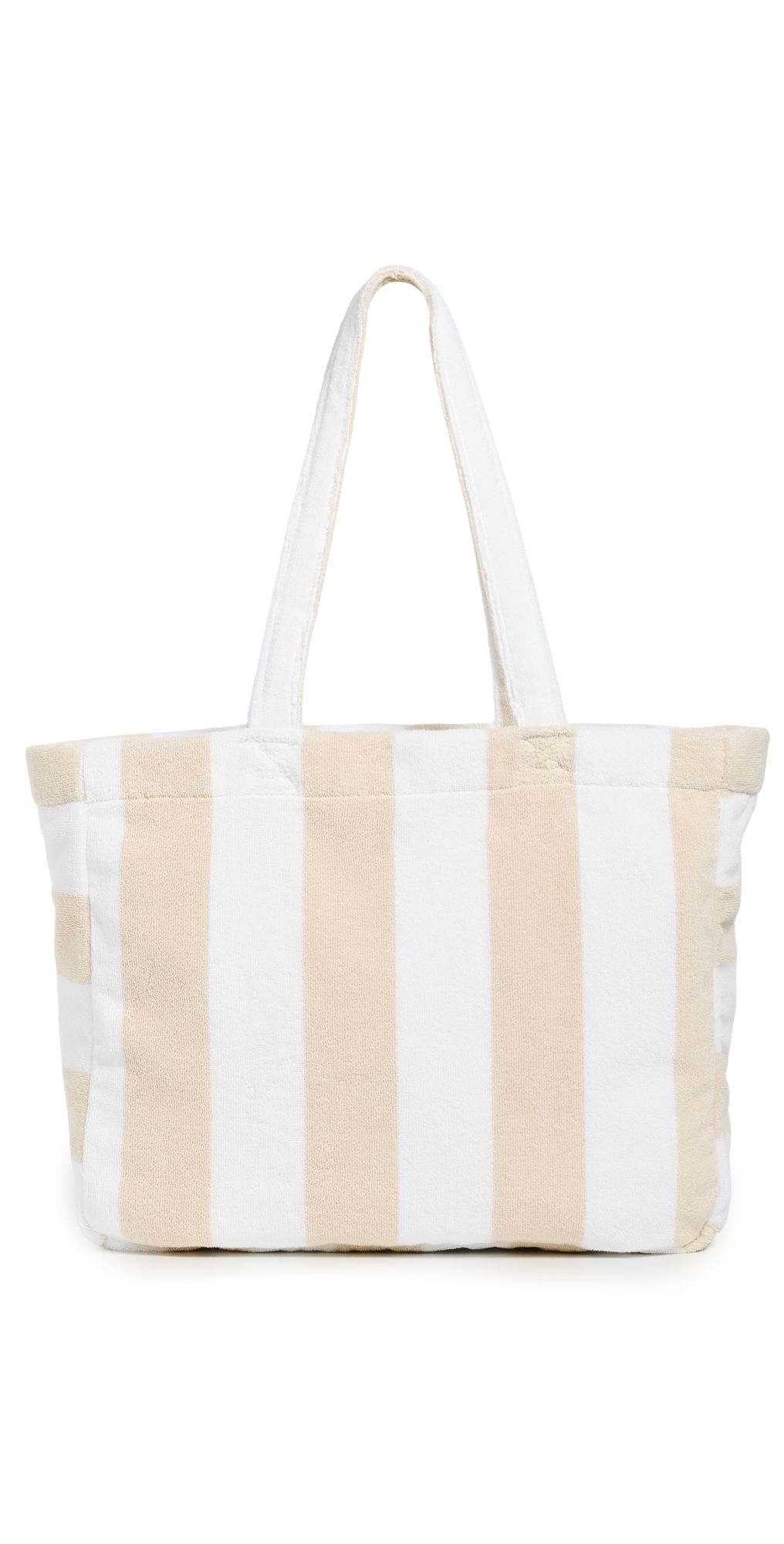 Weezie Looped Terry Beach Tote Sand Stripe One Size