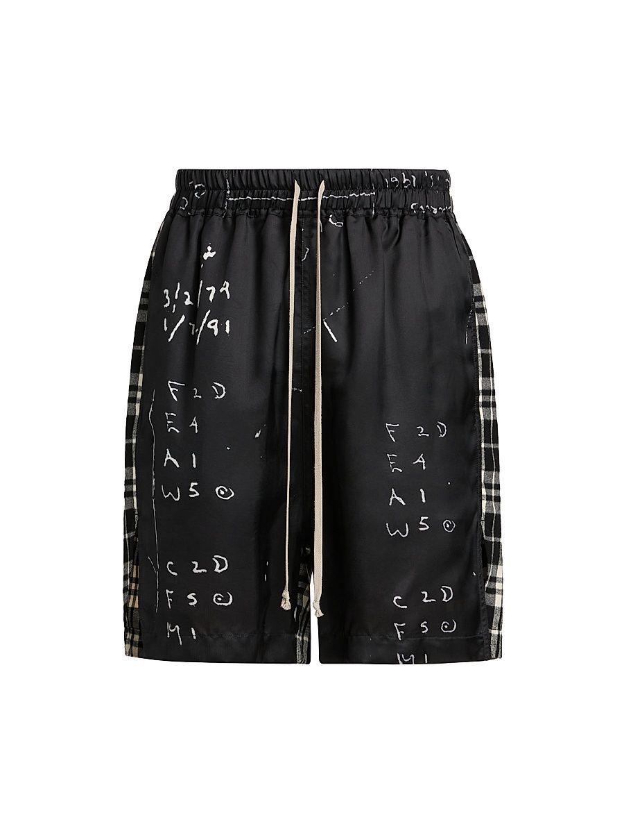 Men's Mixed Print Shorts - Black Milk Black - Size 38