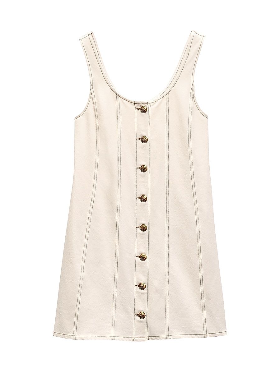 Women's Laney Striped A-line Minidress - Ecru - Size 12