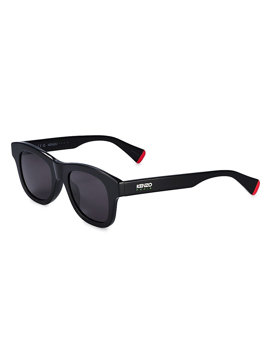 Men's 49MM Square Sunglasses - Black