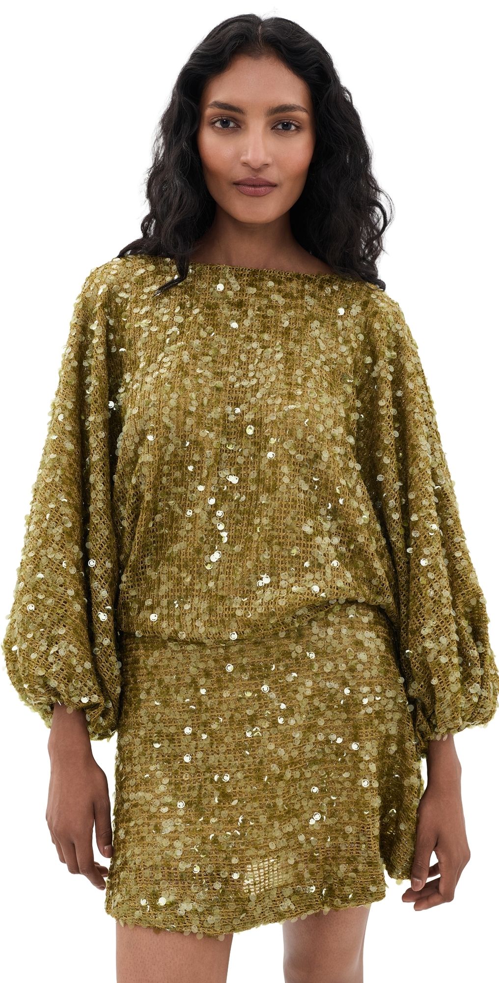 Hunter Bell Salter Mini Dress Moss Sequin 10