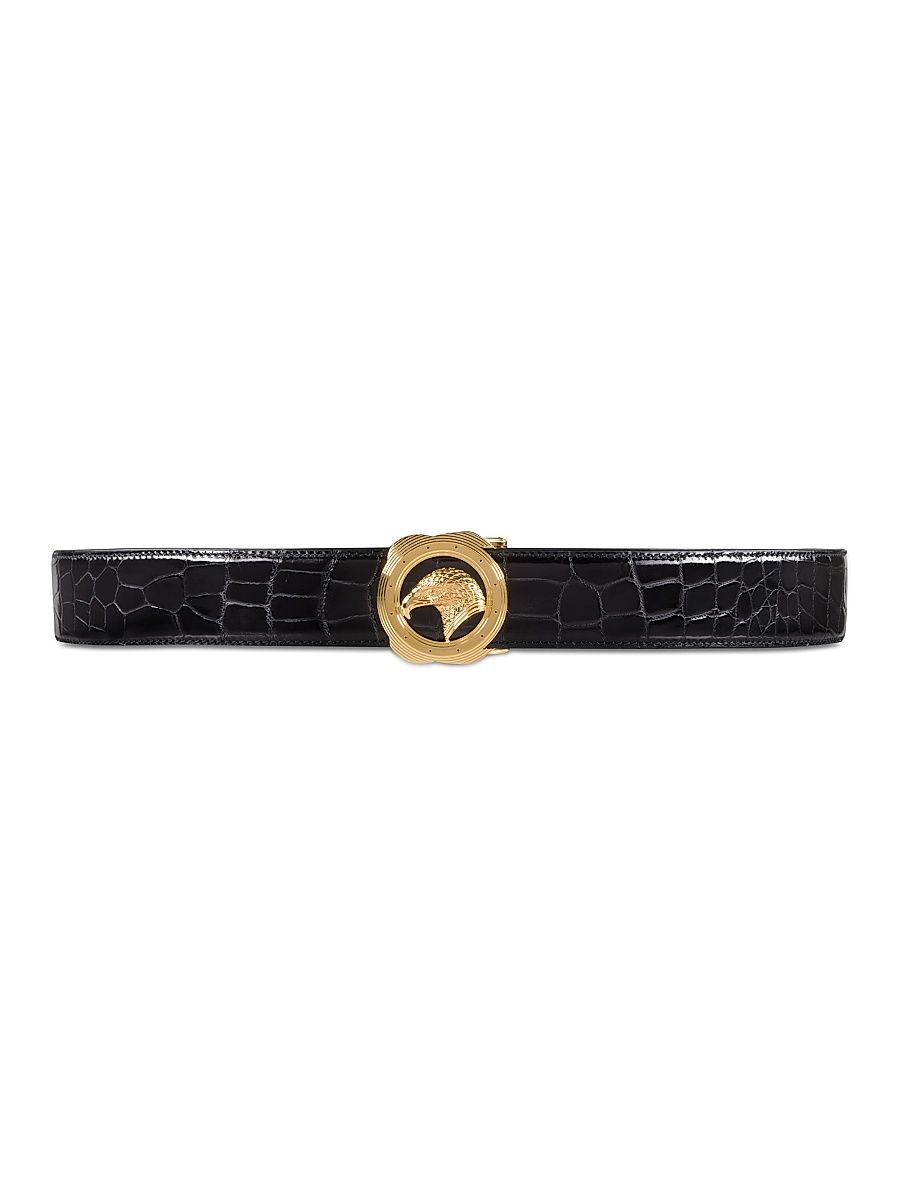Men's Leather Belt - Black - Size 48
