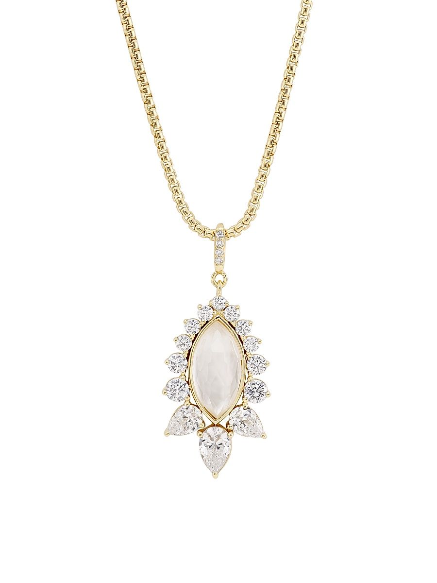 Women's Taylor Navet 18K-Gold-Plated & Doublet Pendant Necklace - Gold Crystal