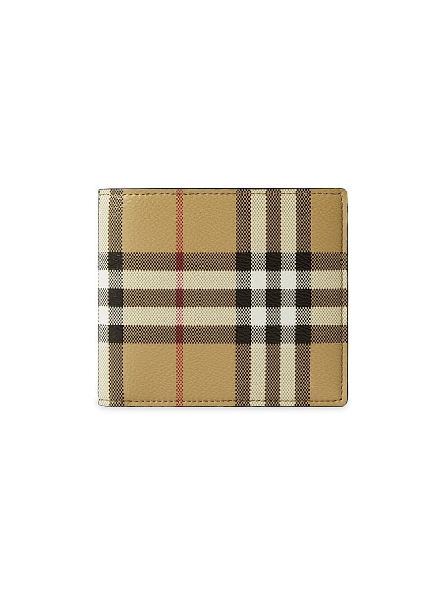 Men's Check Bifold Wallet - Archive Beige