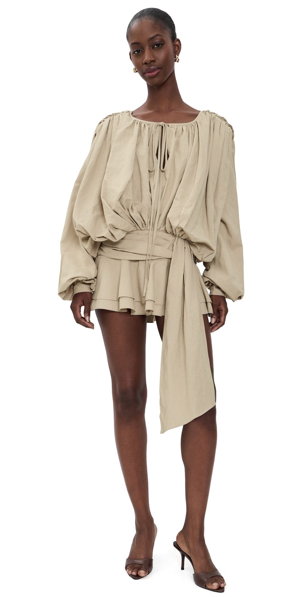 Lioness Elements Mini Dress Beige XXL