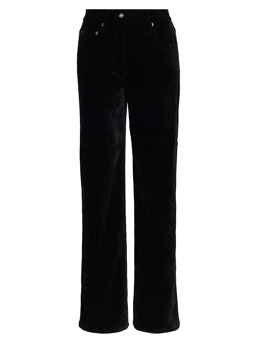 Women's Donovan Chenille Wide-Leg Pants - Black - Size 14
