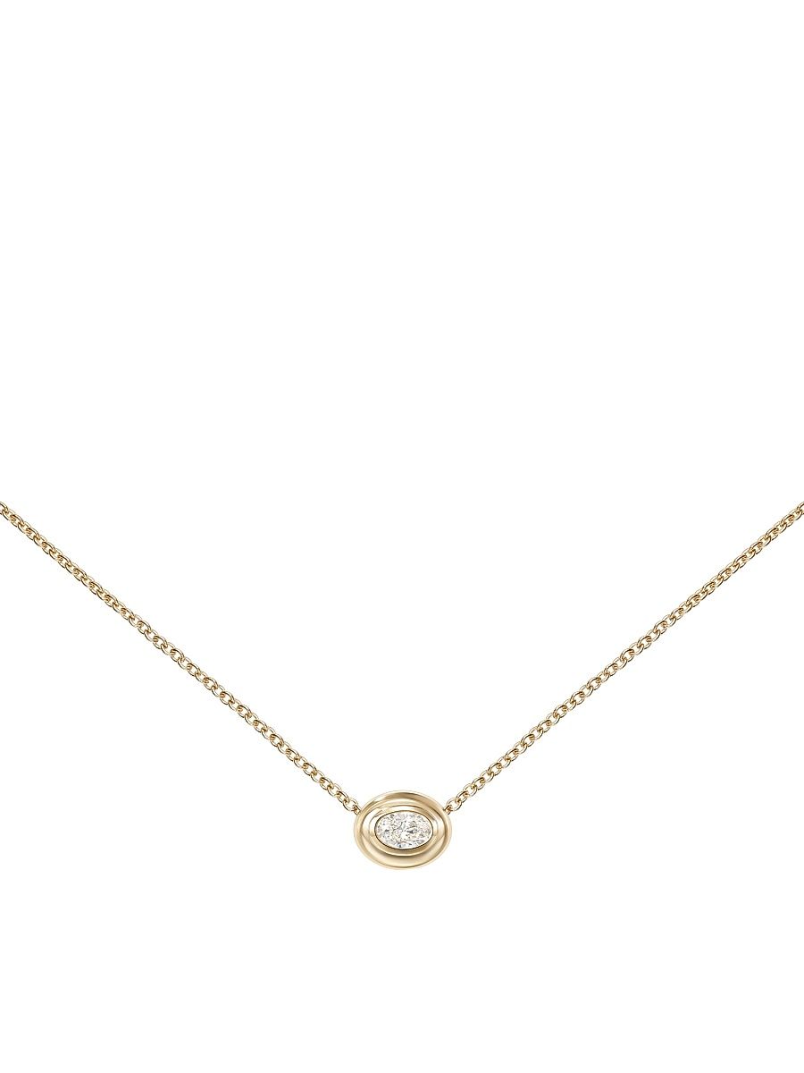 Women's Lenox Reign 18K Yellow Gold & 0.4 TCW Diamond Pendant Necklace - Yellow Gold