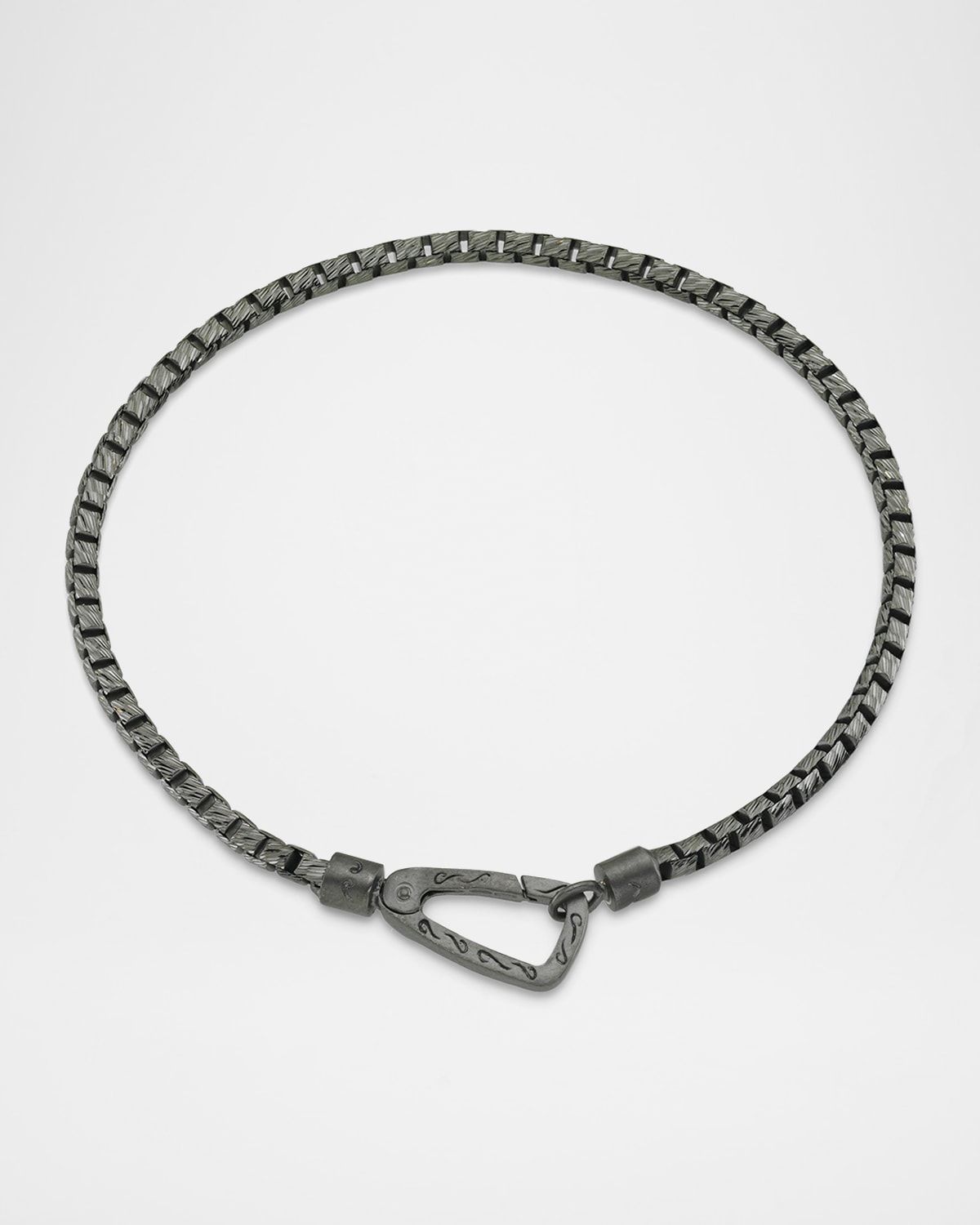 Men & apos;s Burnished Silver Bracelet