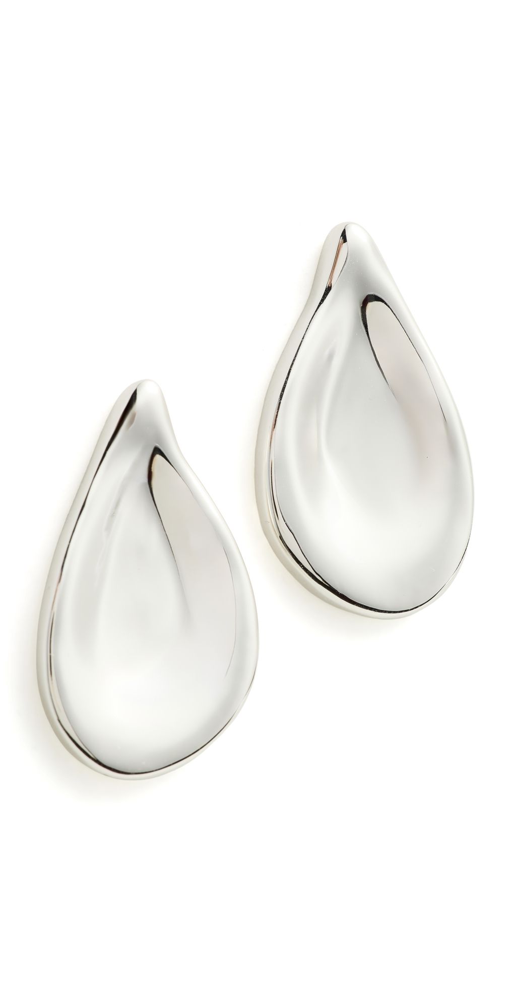 Madewell Droplet Statement Stud Earrings Warm Silver One Size