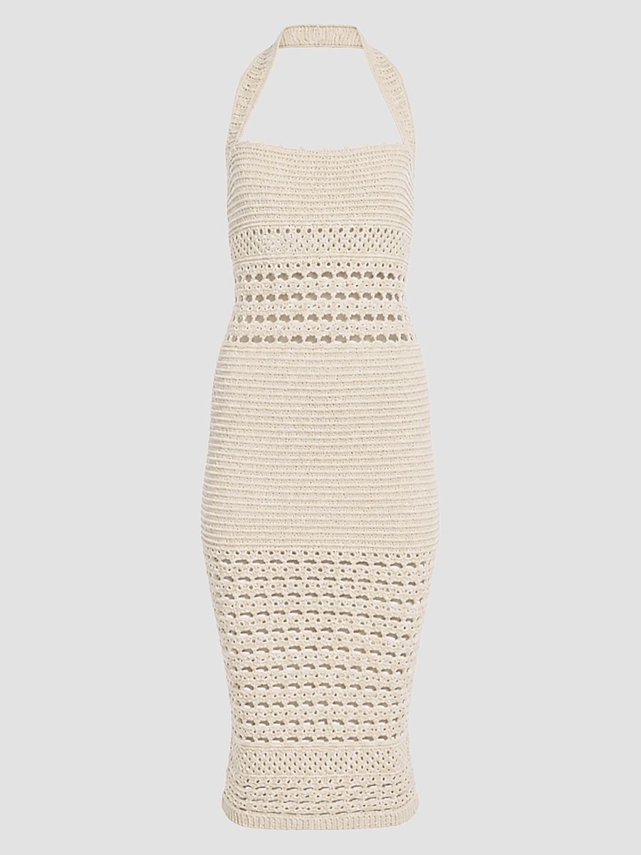 Women's Jaycee Crochet Midi Dress - Bone - Size Large
