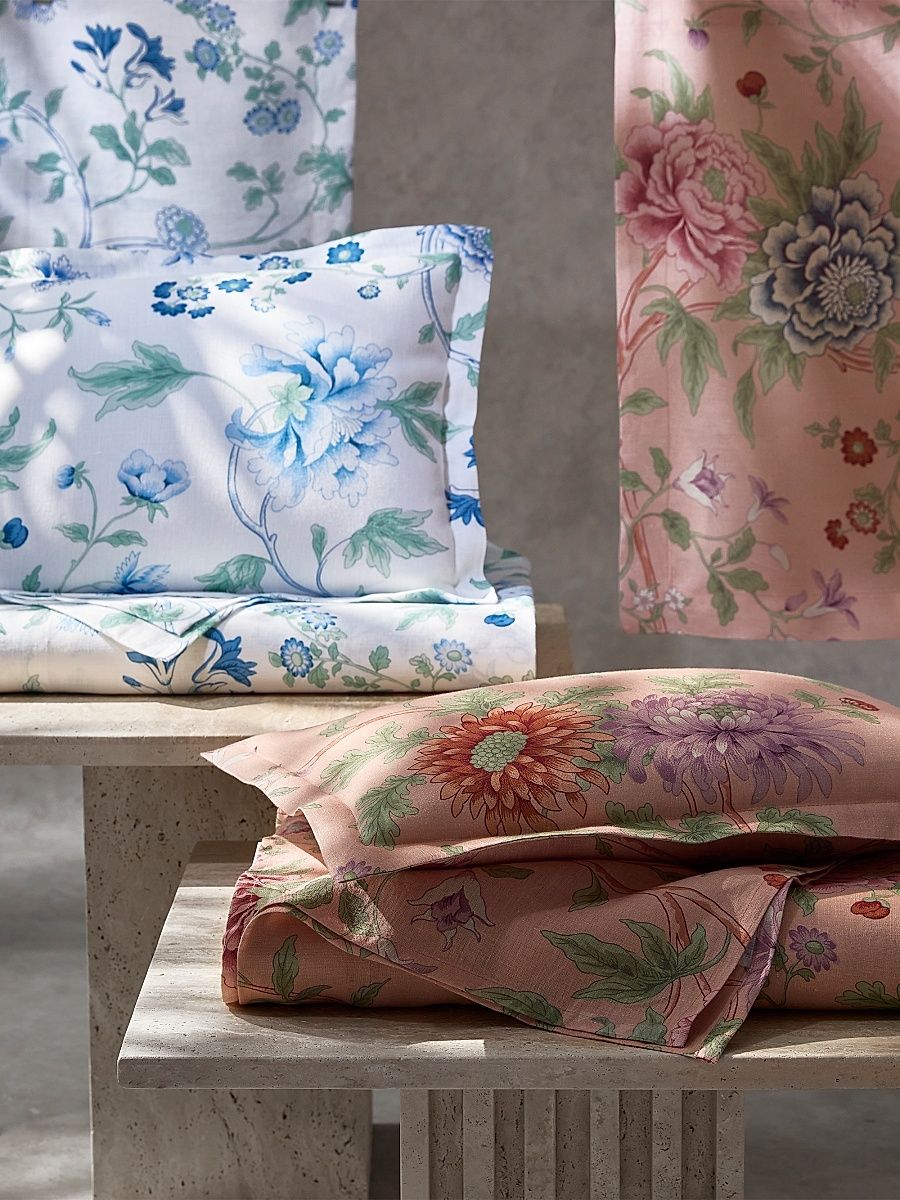 Simone Linen Sheets & Pillowcase Set Collection - Apricot - Size Queen