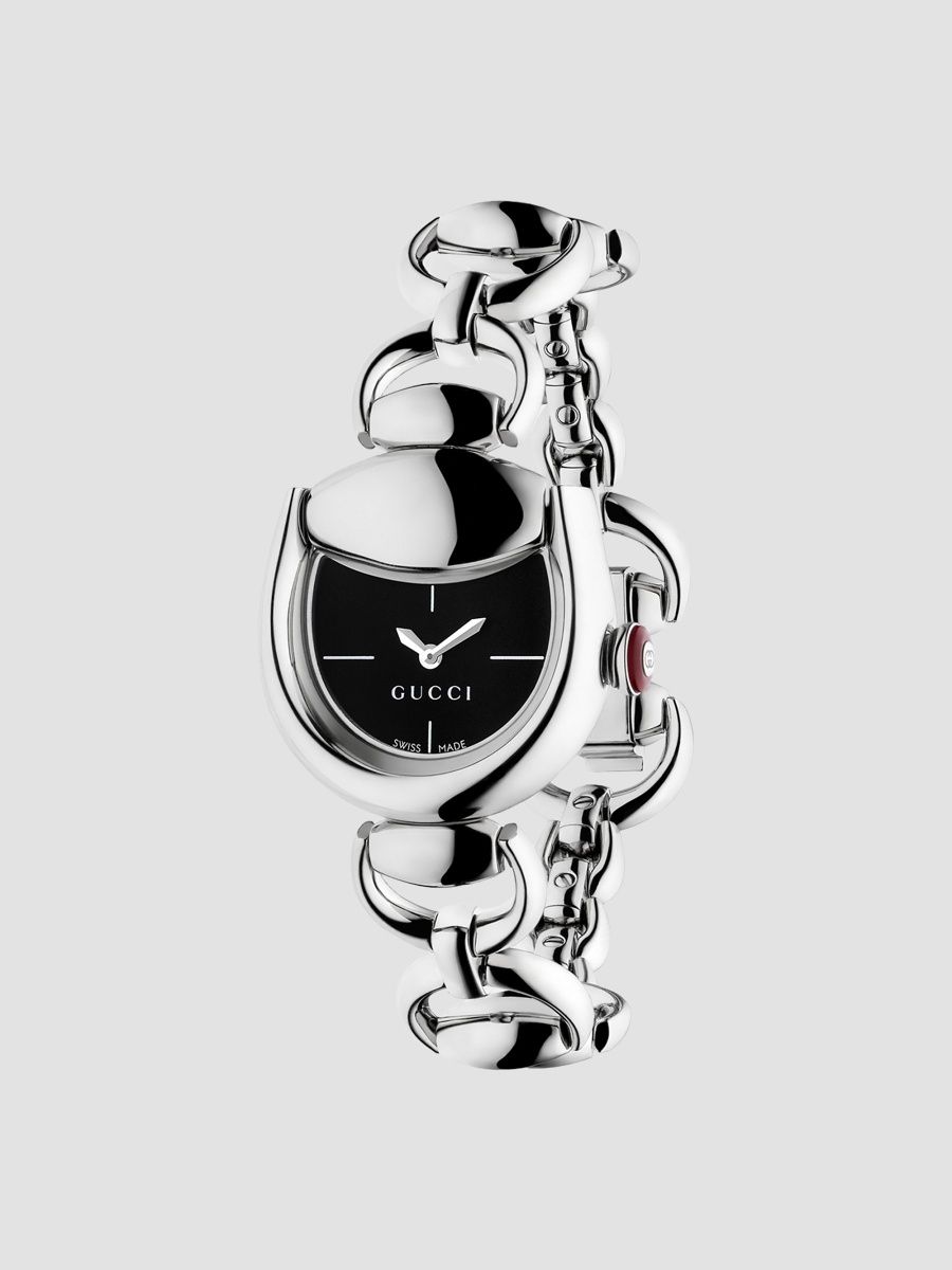 Gucci Women's Horsebit Stainless Steel Bracelet Watch/23MM x 27MM - Black Steel