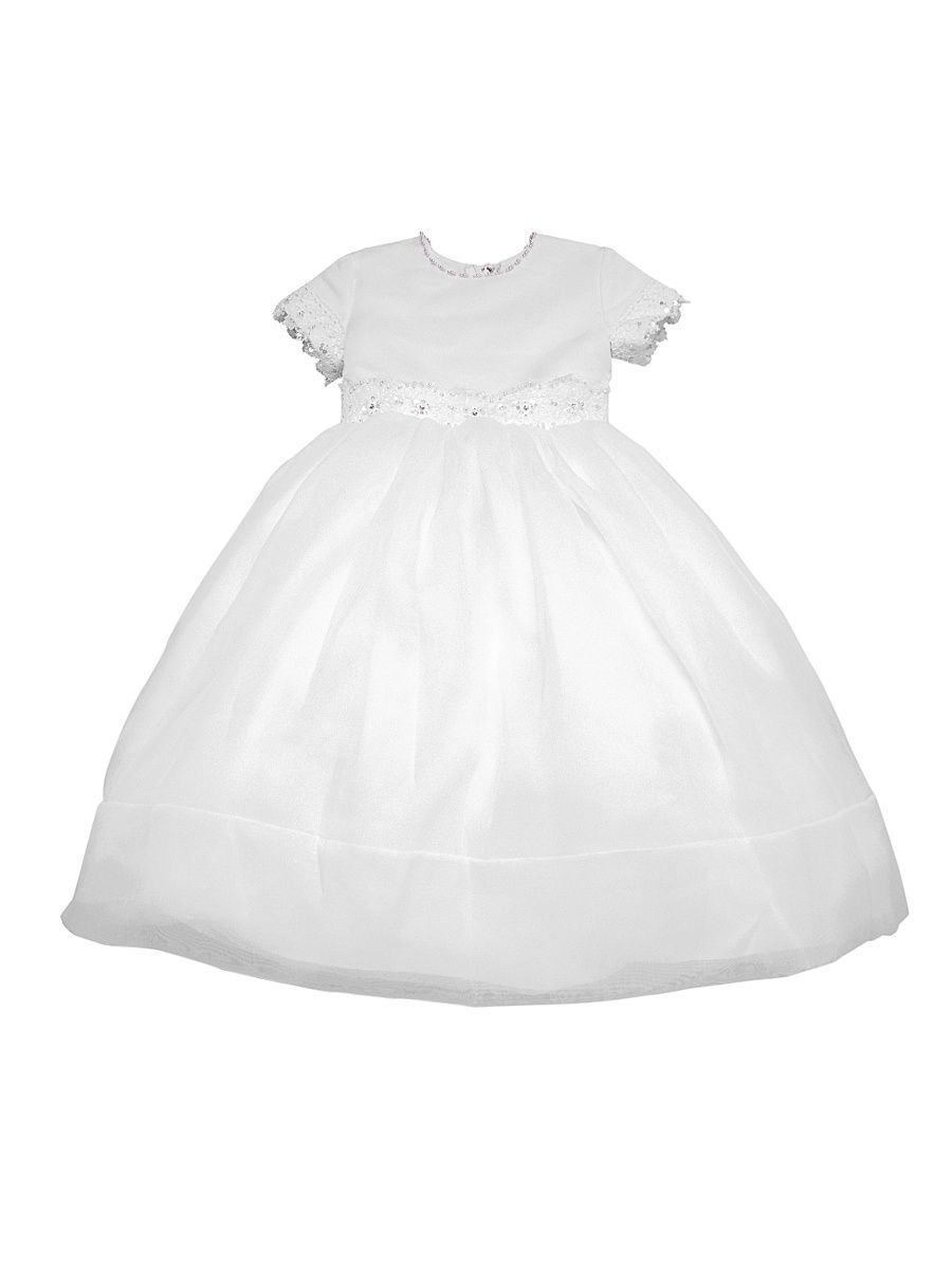 Little Girl's & Girl's Communion Satin Organza Dress - White - Size 10